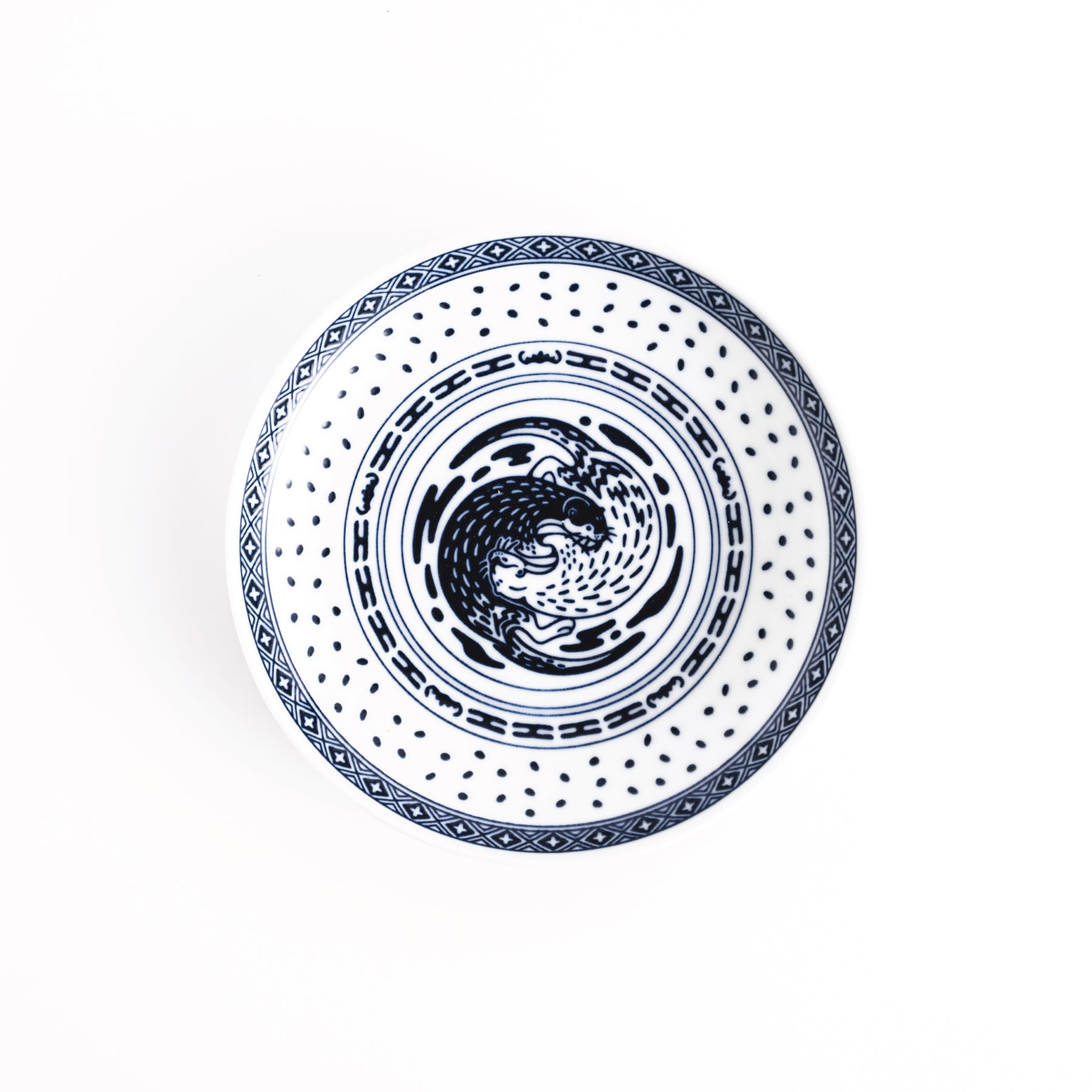 Patterns of Our Time - Otters Rice Grain Porcelain Plate (15cm)