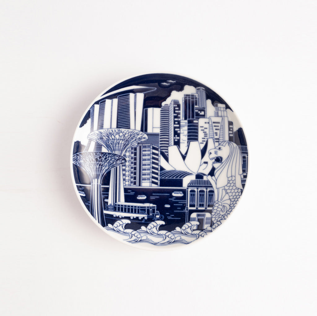 Singapore Cityscape Porcelain Plate (15cm)