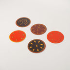 Set of 5 Paper Coasters (Dashavatara Ganlita 5-10 Playing Cards Collection)