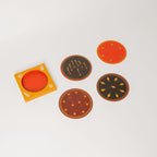 Set of 5 Paper Coasters (Dashavatara Ganlita 5-10 Playing Cards Collection)