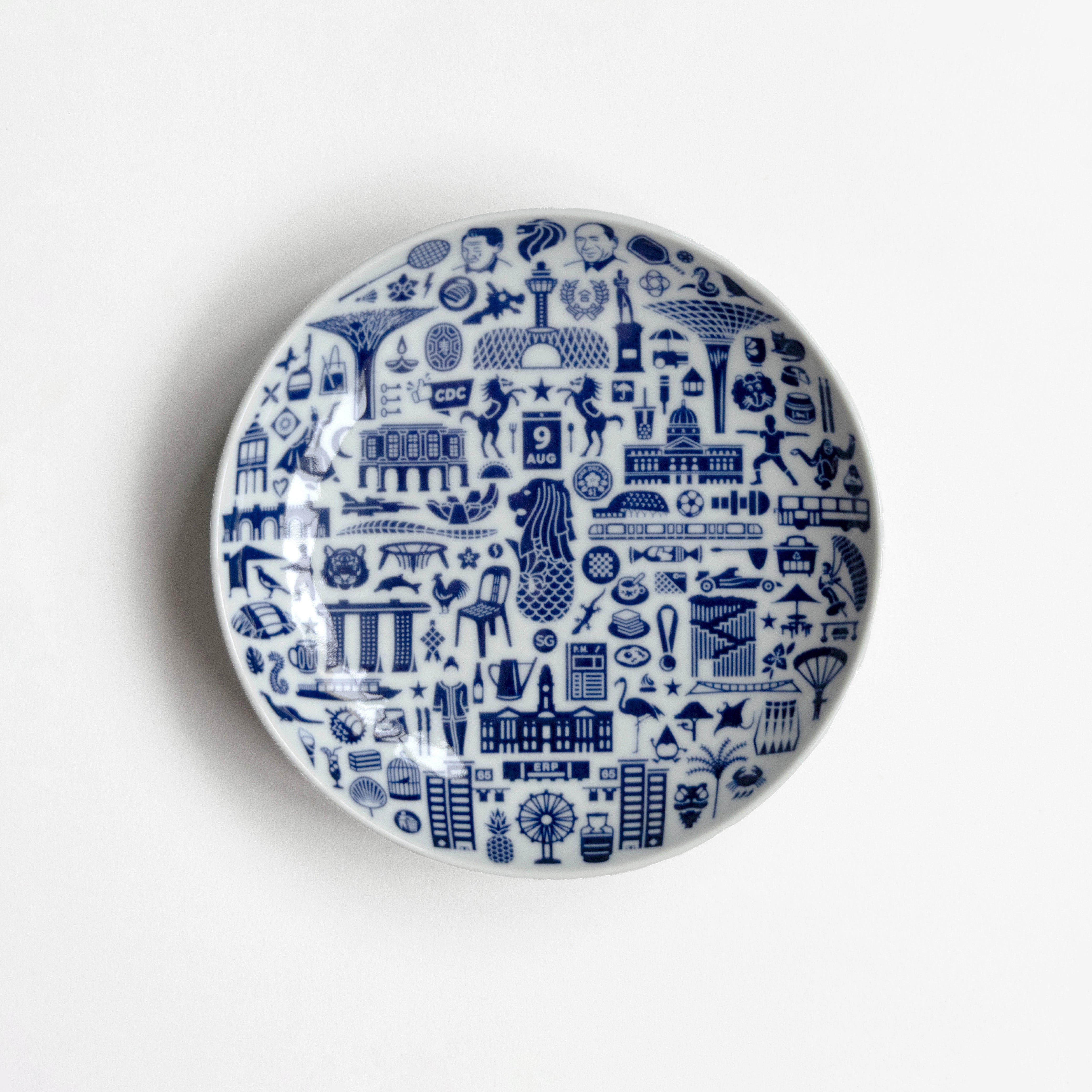 新品 SUPERMAMA SINGAPORE BLUE プレート2枚セット有田焼 One Singapore 2026 Edition (Standard 15cm Plate) – Supermama Store