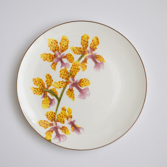 [Preorder] The Garden of Rest - Yellow Leopard Orchid 8" Plate