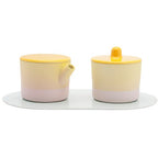 S&B Milk Can, Sugar Can & Platter set