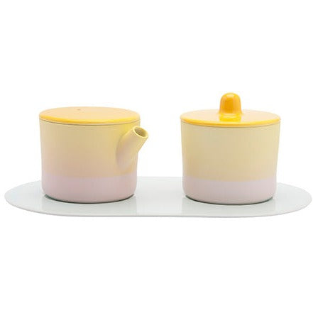 S&B Milk Can, Sugar Can & Platter set
