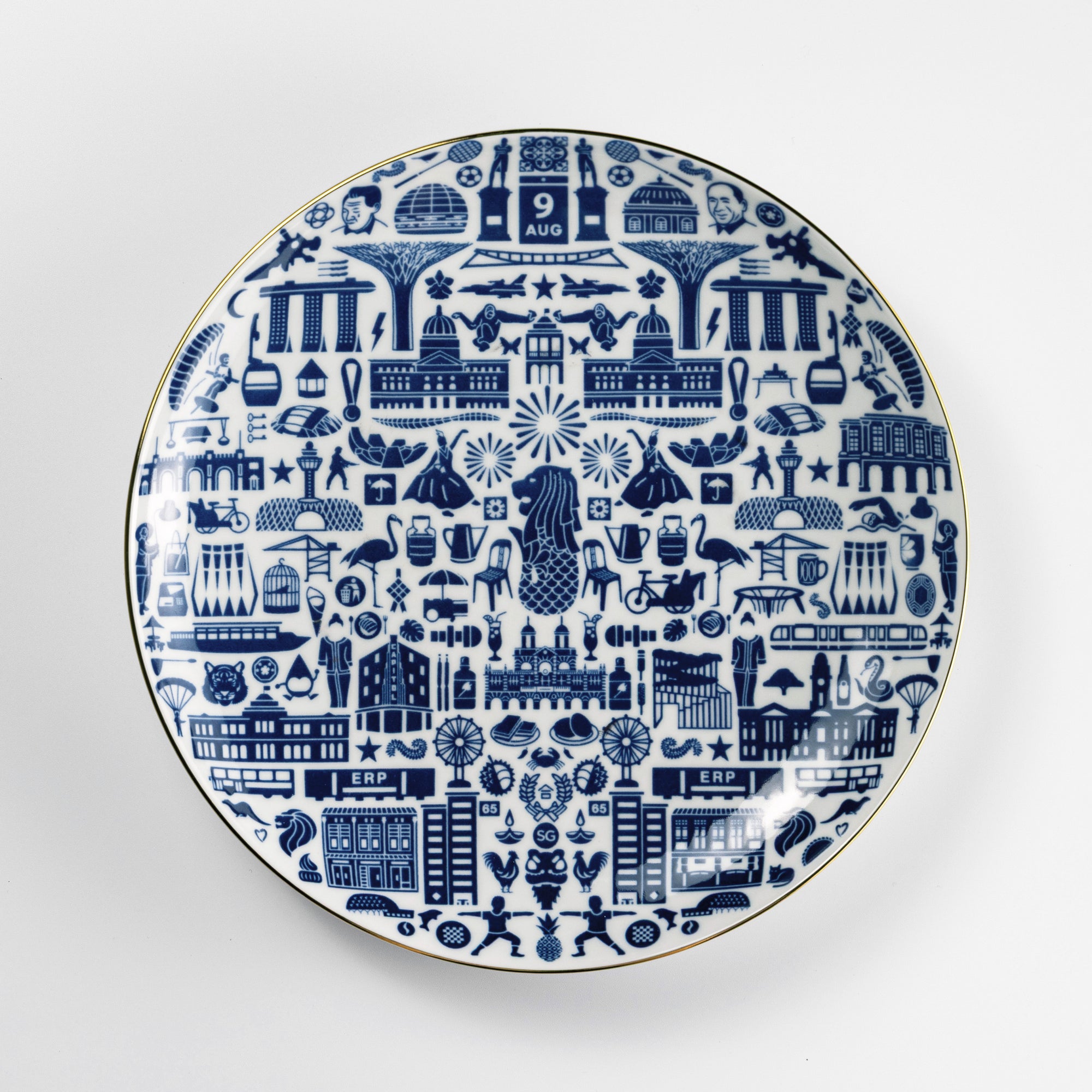 One Singapore 2025 Edition (Gold Rim 24cm Plate)