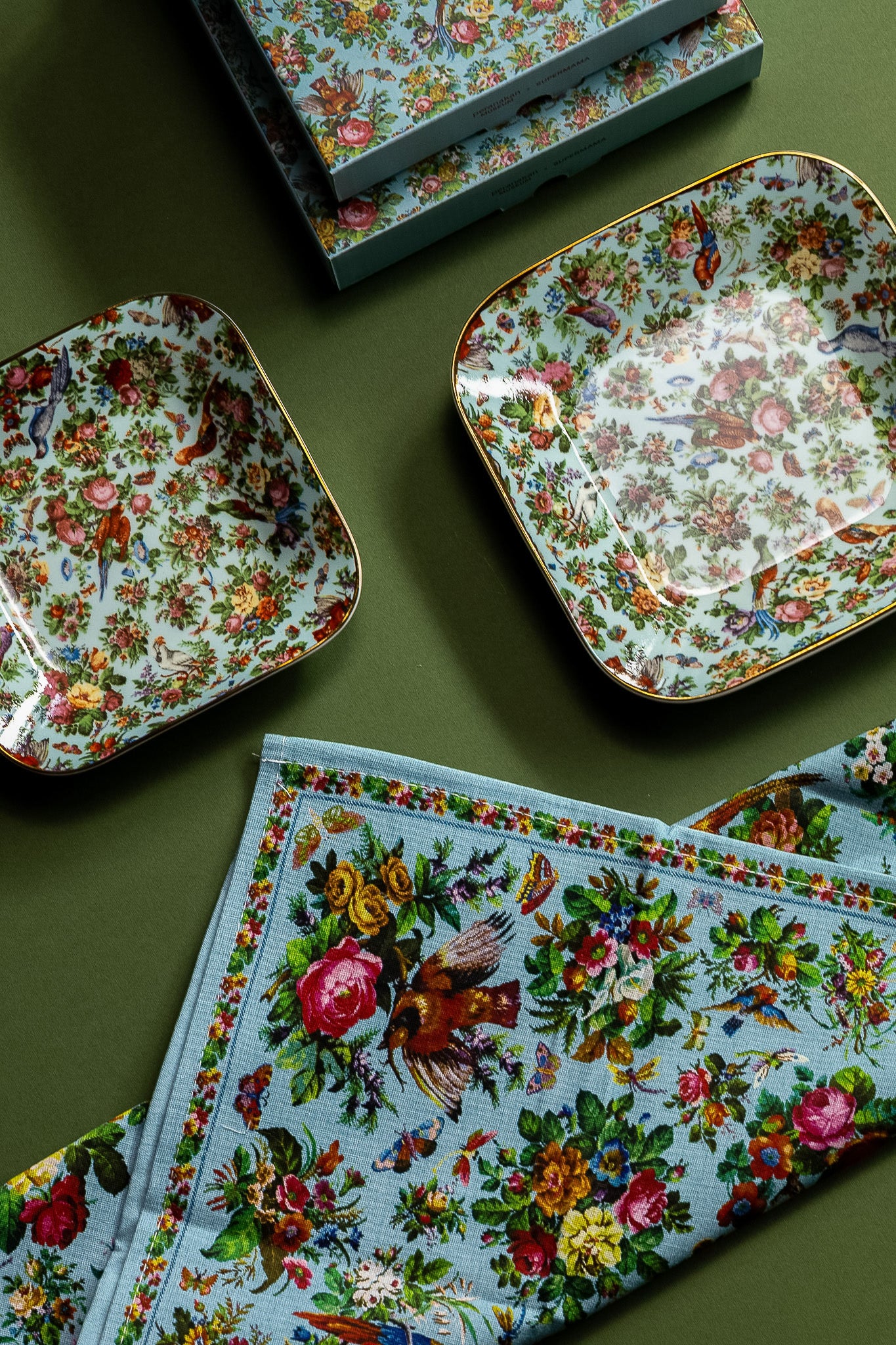 The Beaded Garden Square Tea Towel