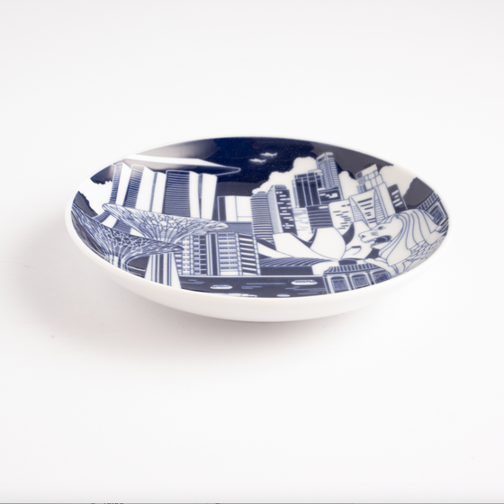 Singapore Cityscape Porcelain Plate (15cm)