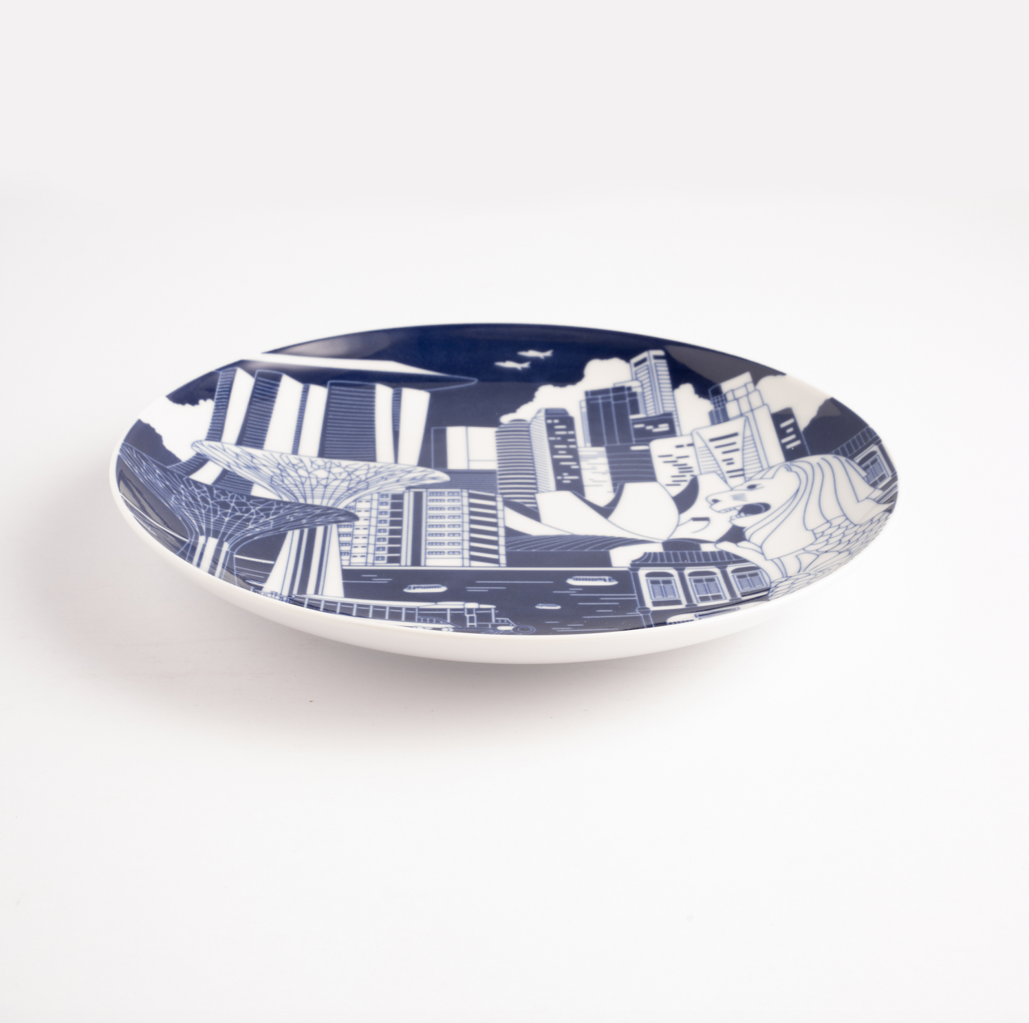 Singapore Cityscape Porcelain Plate (24cm)