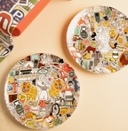 Singapore Stickers - Merlion 8 Inch Plate