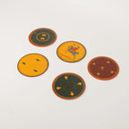 Set of 5 Paper Coasters (Dashavatara Ganlita 1-5 Playing Cards Collection)