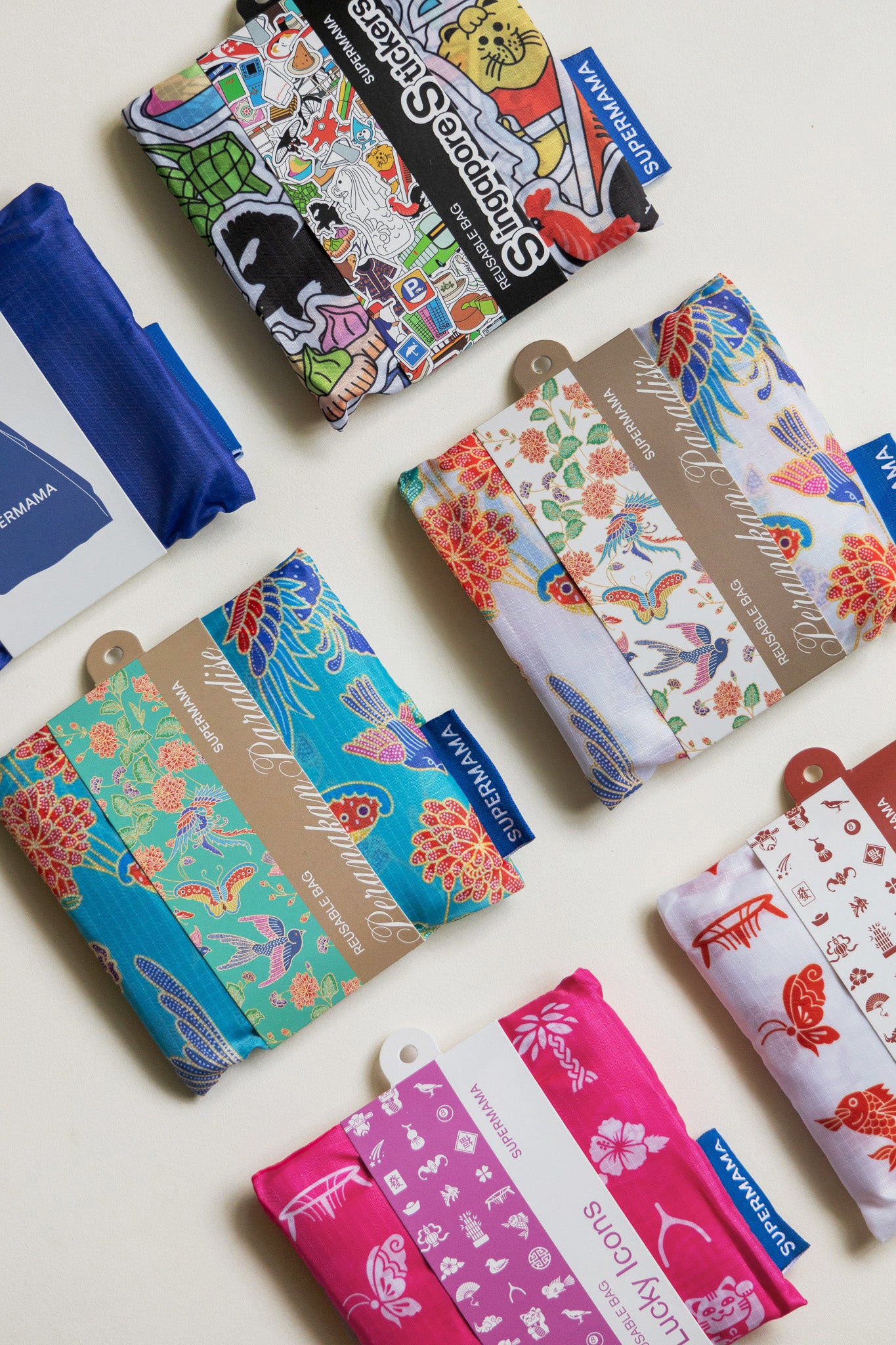 The Peranakan Paradise Blue Eco Bag