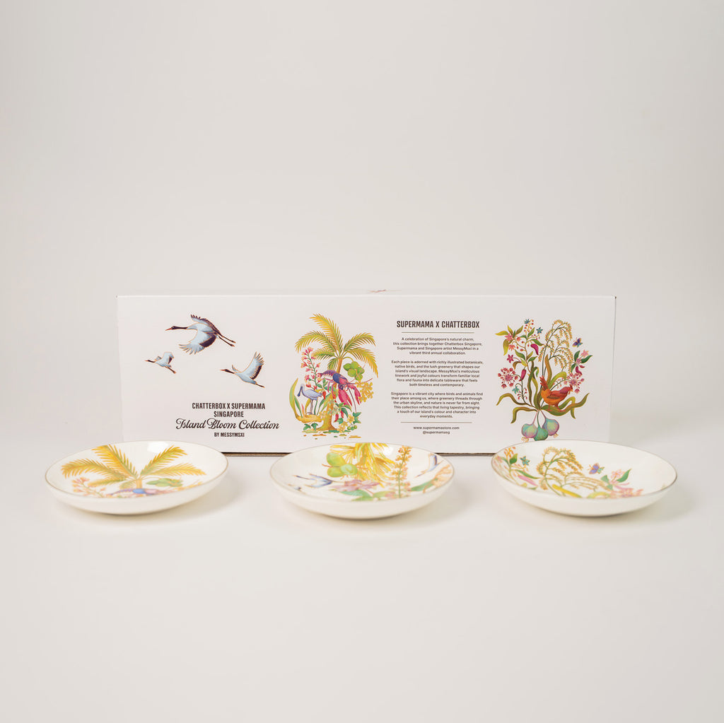 [New Launch] The Island Bloom Collection - Set of 3 Saucers