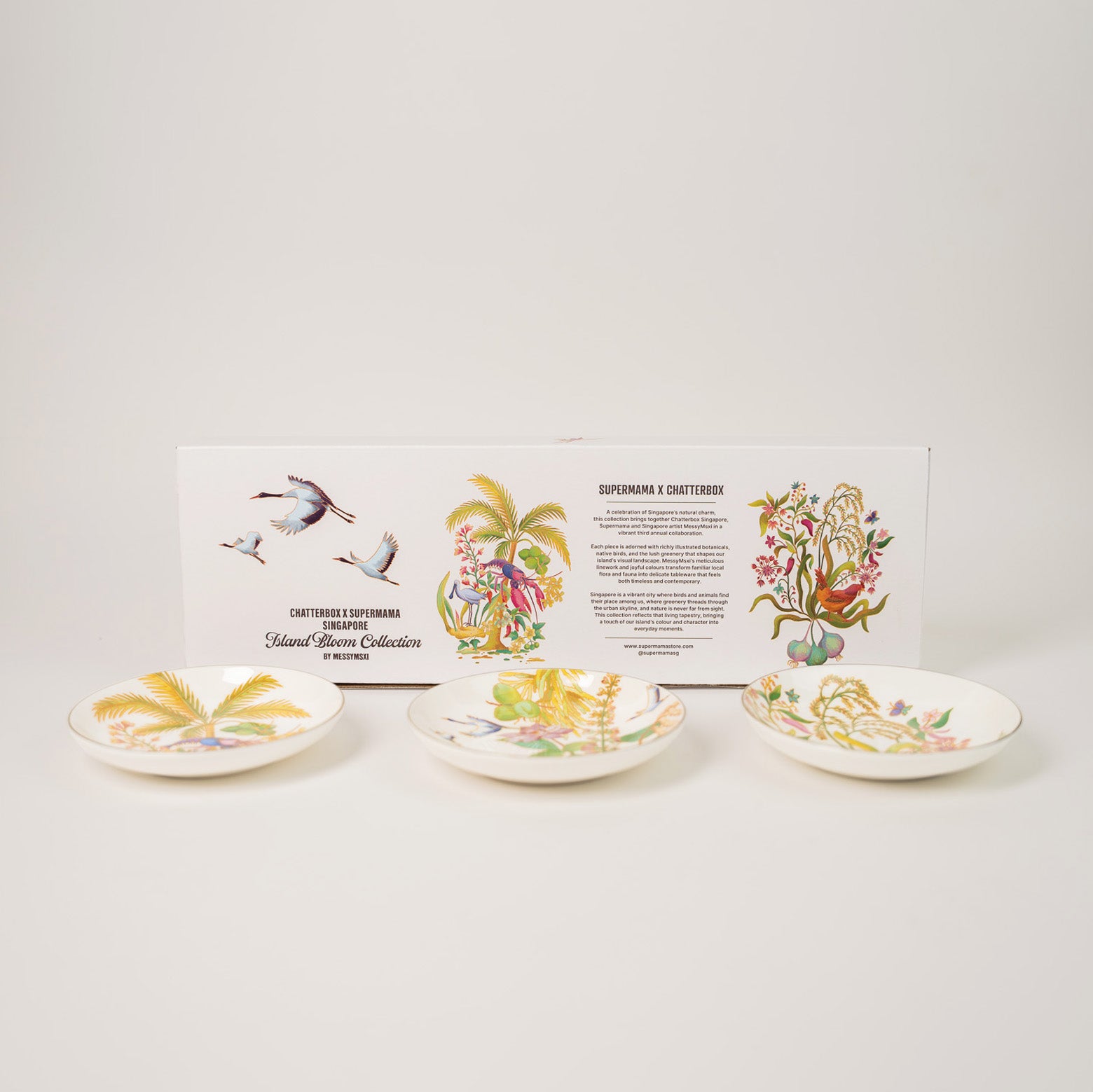 [New Launch] The Island Bloom Collection - Set of 3 Saucers