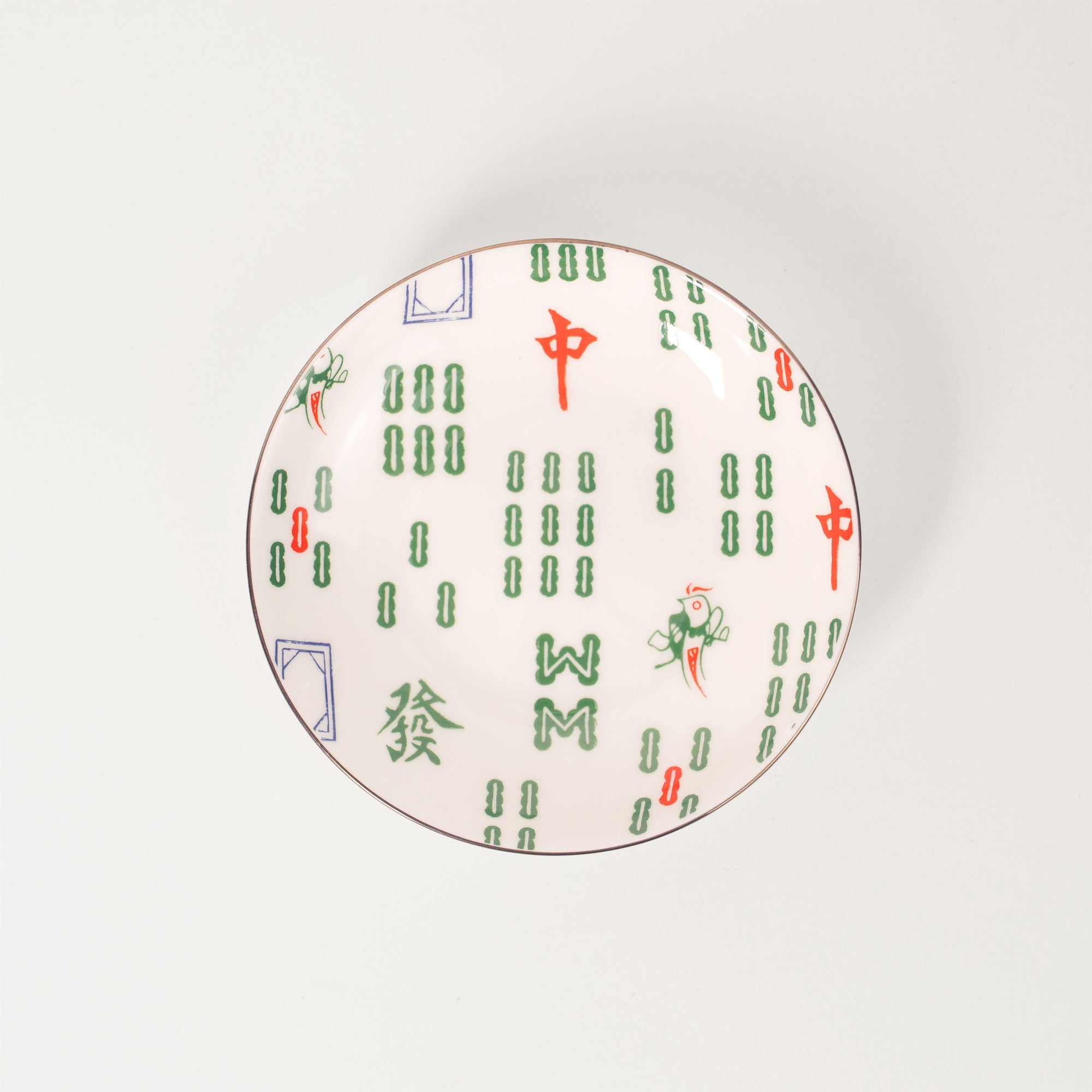 The Mahjong Bone China Sauce Dish (Lines)