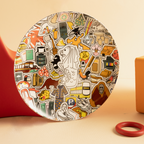 Singapore Stickers - Merlion 8 Inch Plate