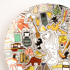 Singapore Stickers - Merlion 8 Inch Plate