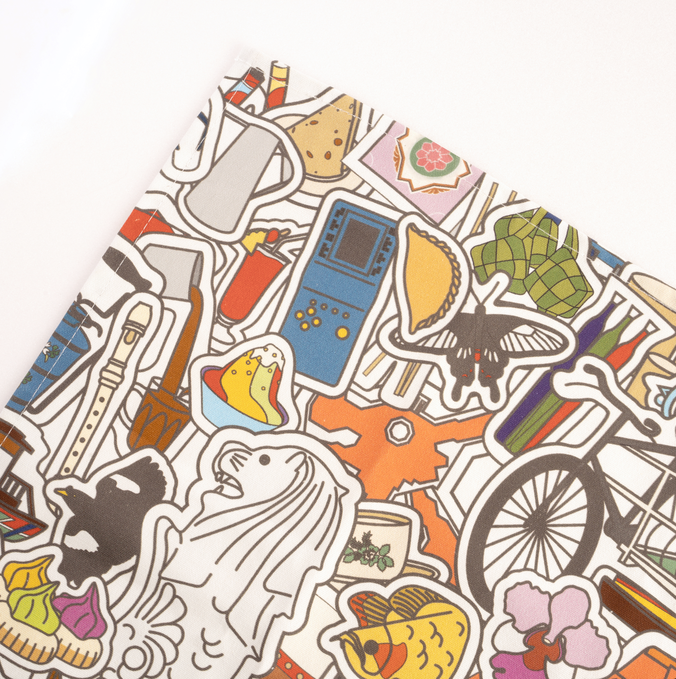 Singapore Stickers - Tea Towel