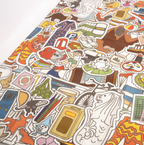 Singapore Stickers - Tea Towel
