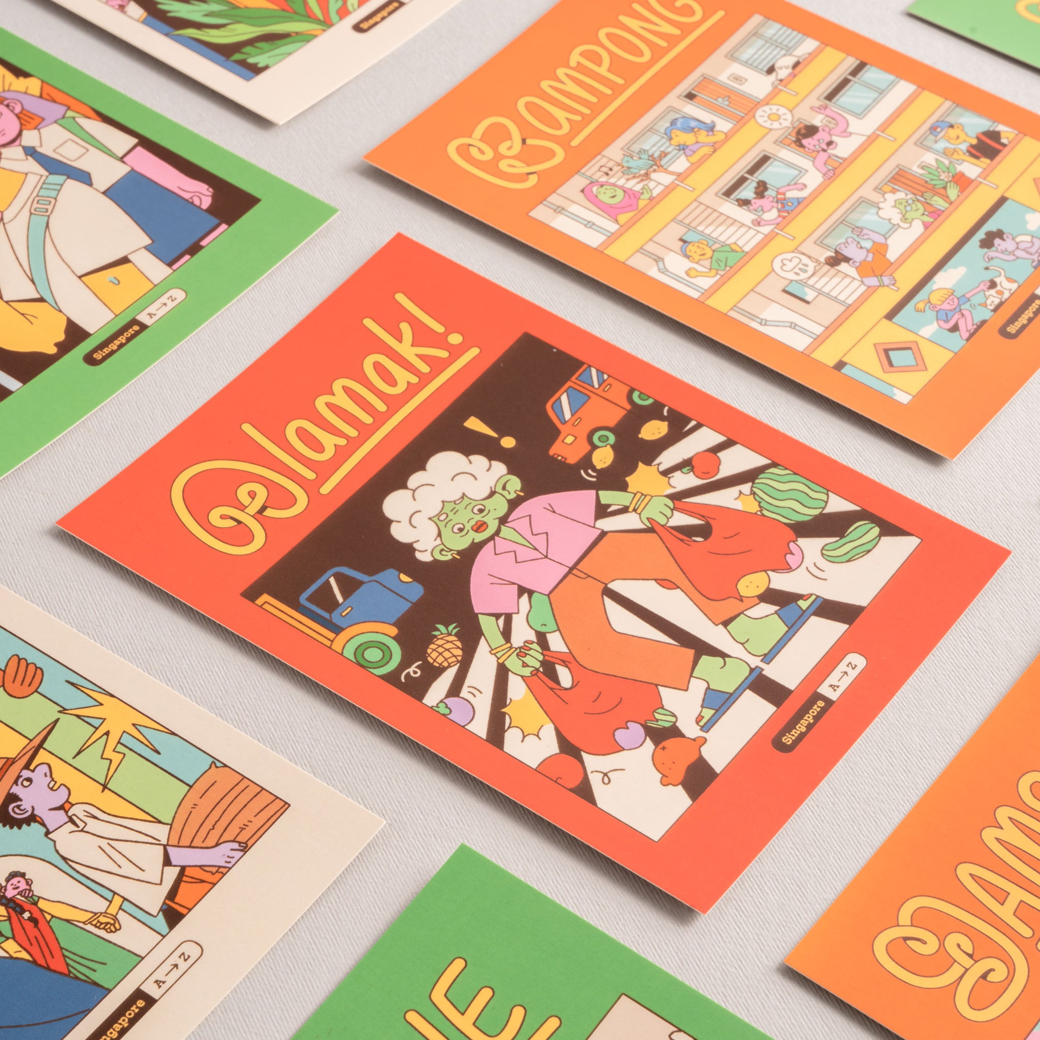 Singapore A to Z - Single illustrated Postcard – Supermama Store