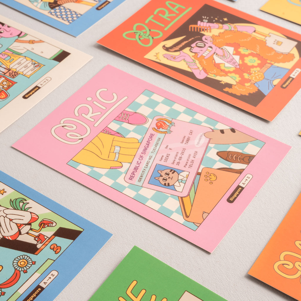 Singapore A to Z - Single illustrated Postcard