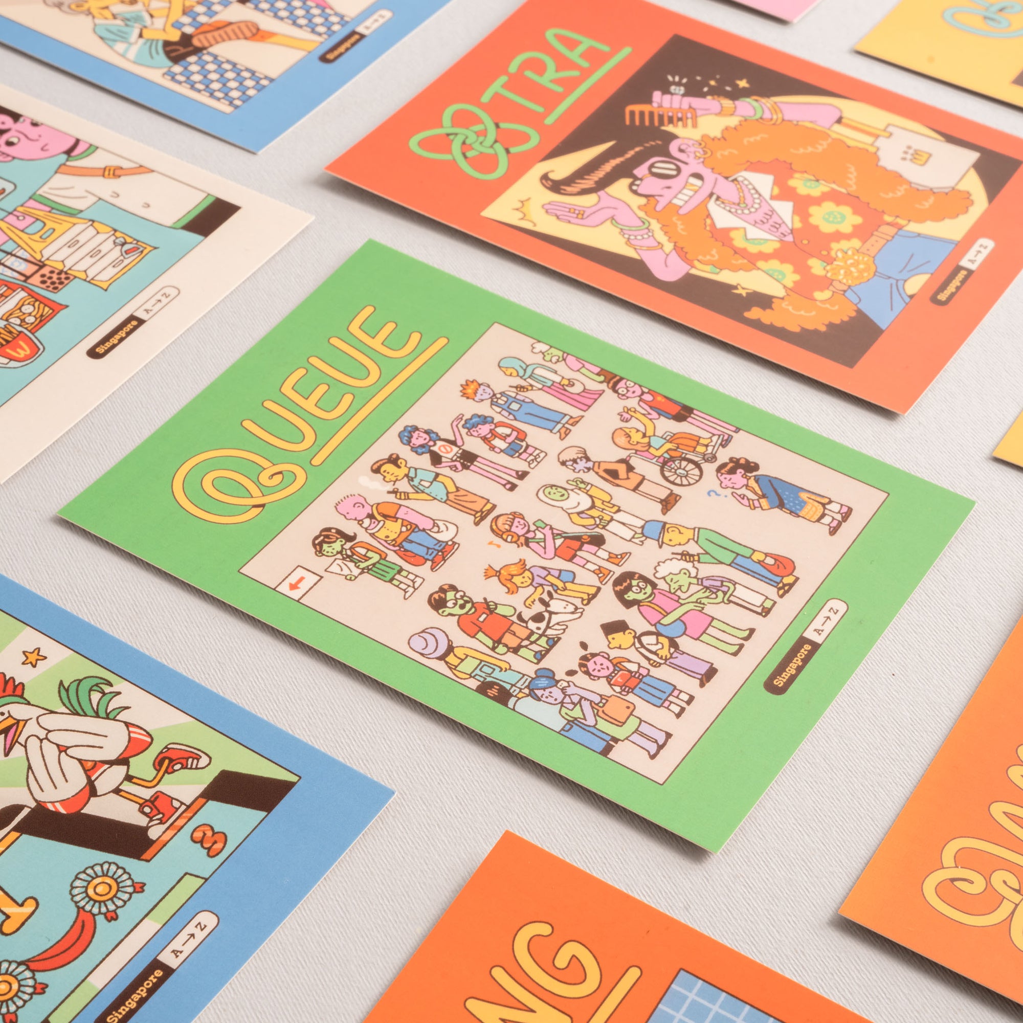 Singapore A to Z - Single illustrated Postcard