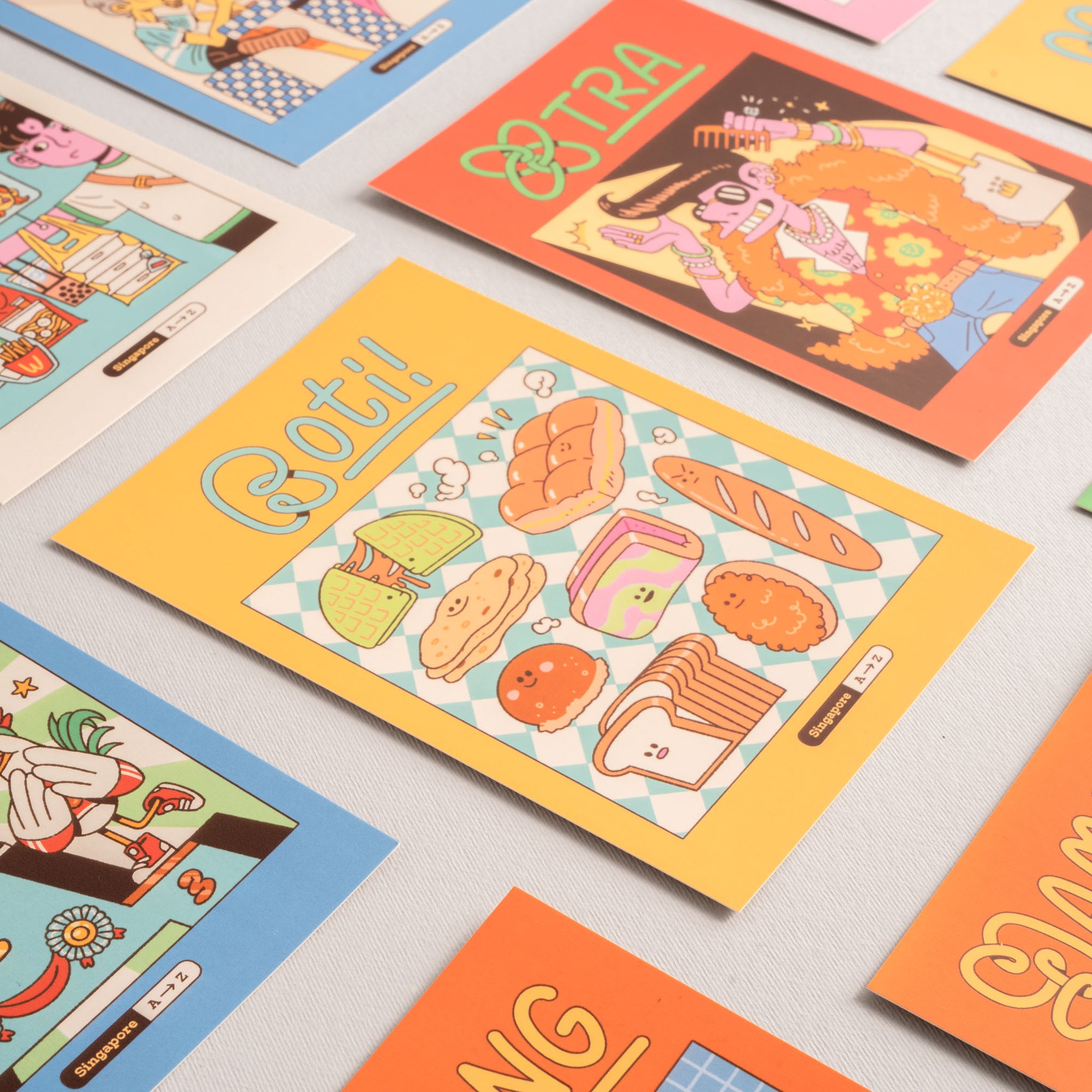 Singapore A to Z - Single illustrated Postcard
