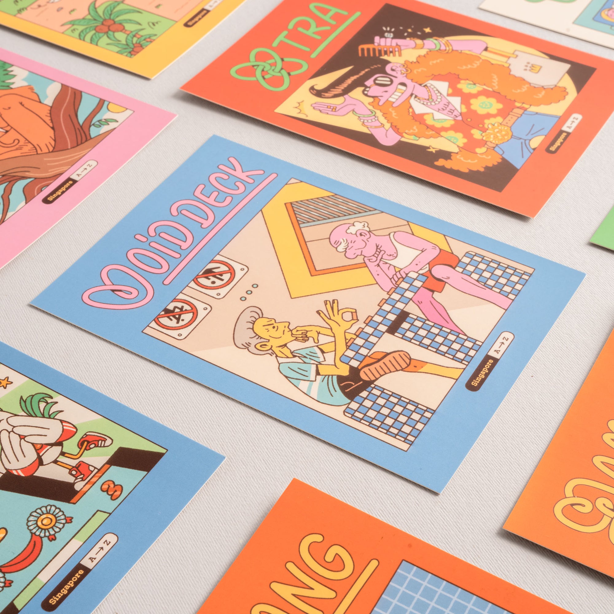 Singapore A to Z - Single illustrated Postcard