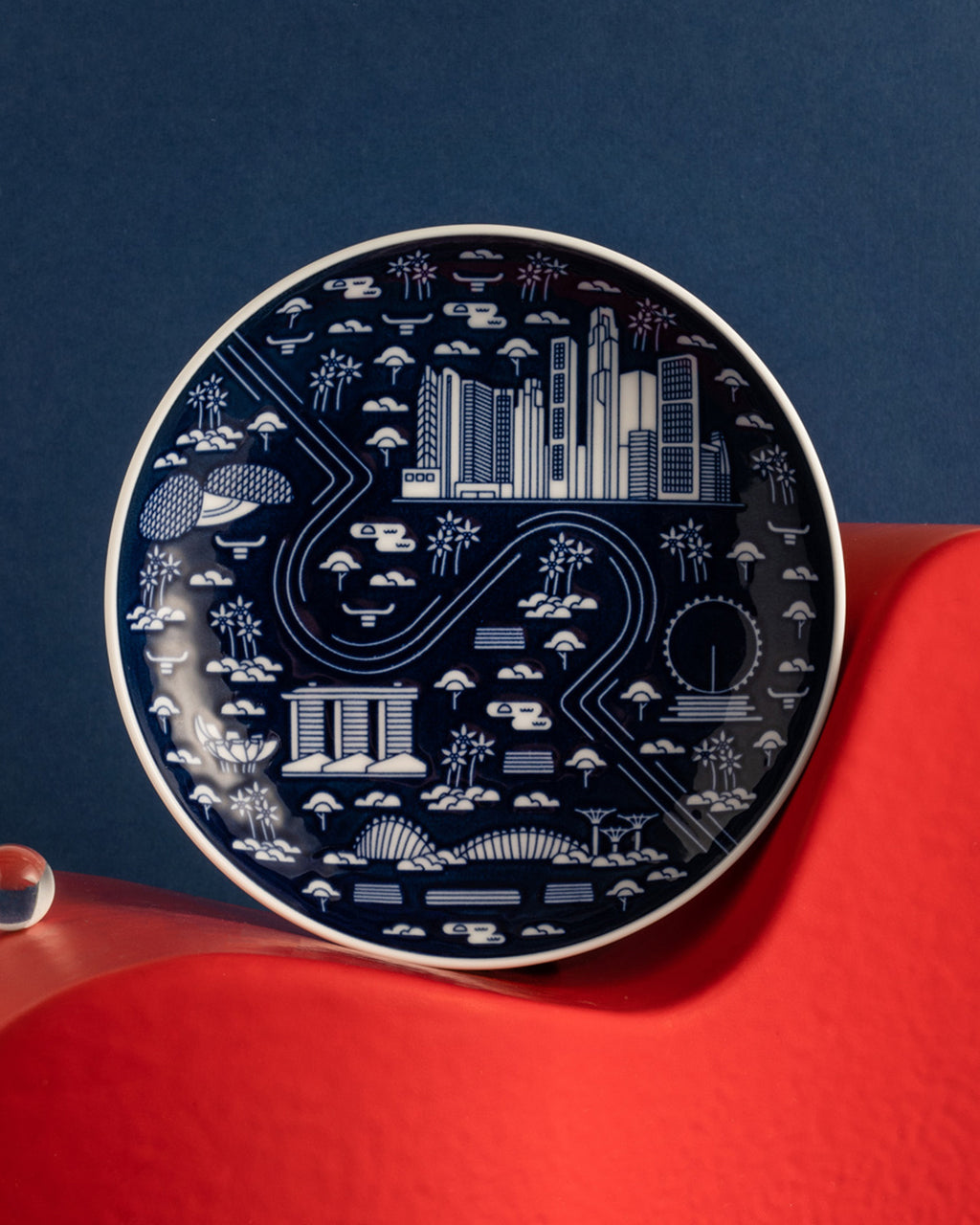 Singapore Architecture - The Marina Bay Porcelain Plate (15cm)