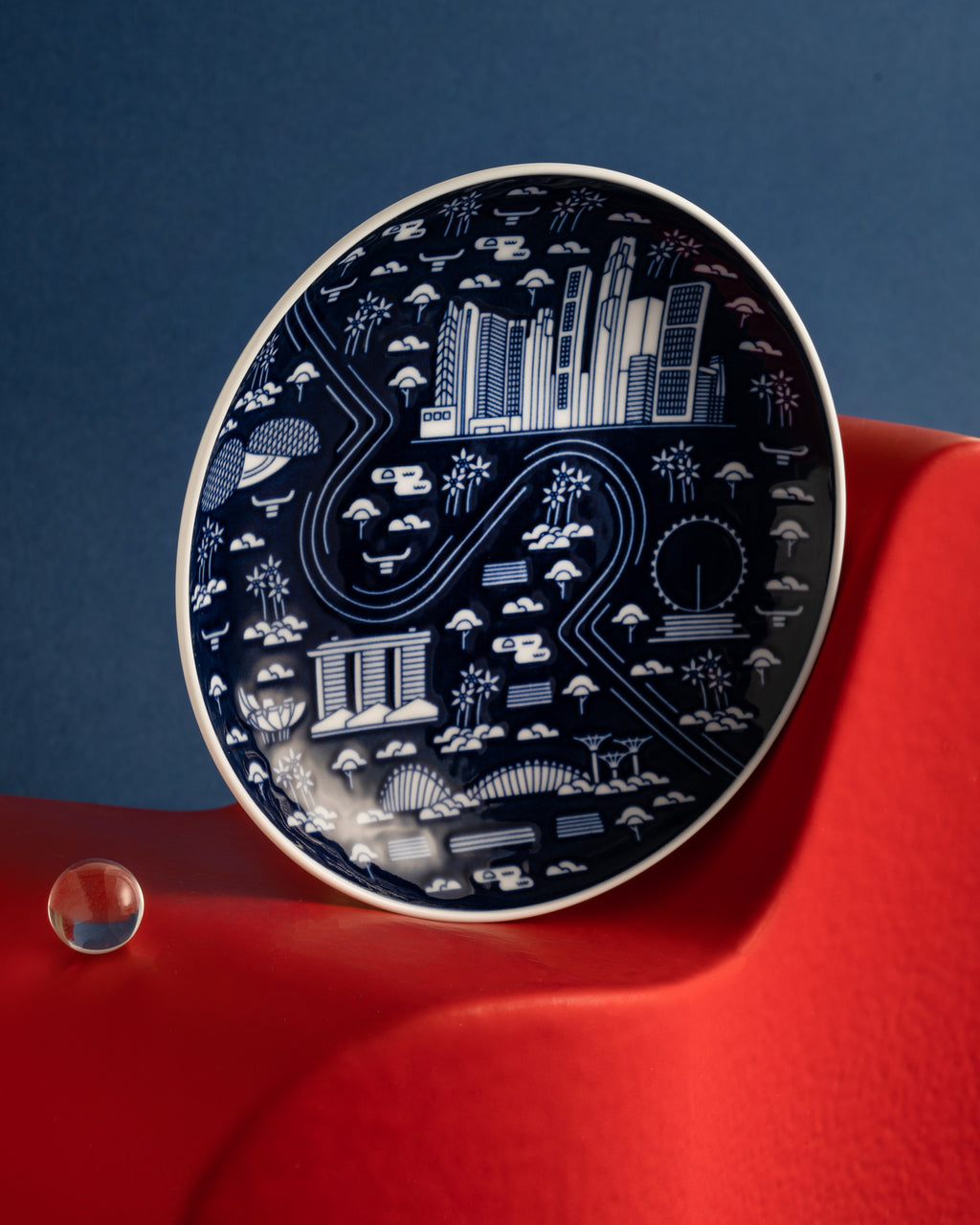 Singapore Architecture - The Marina Bay Porcelain Plate (15cm)