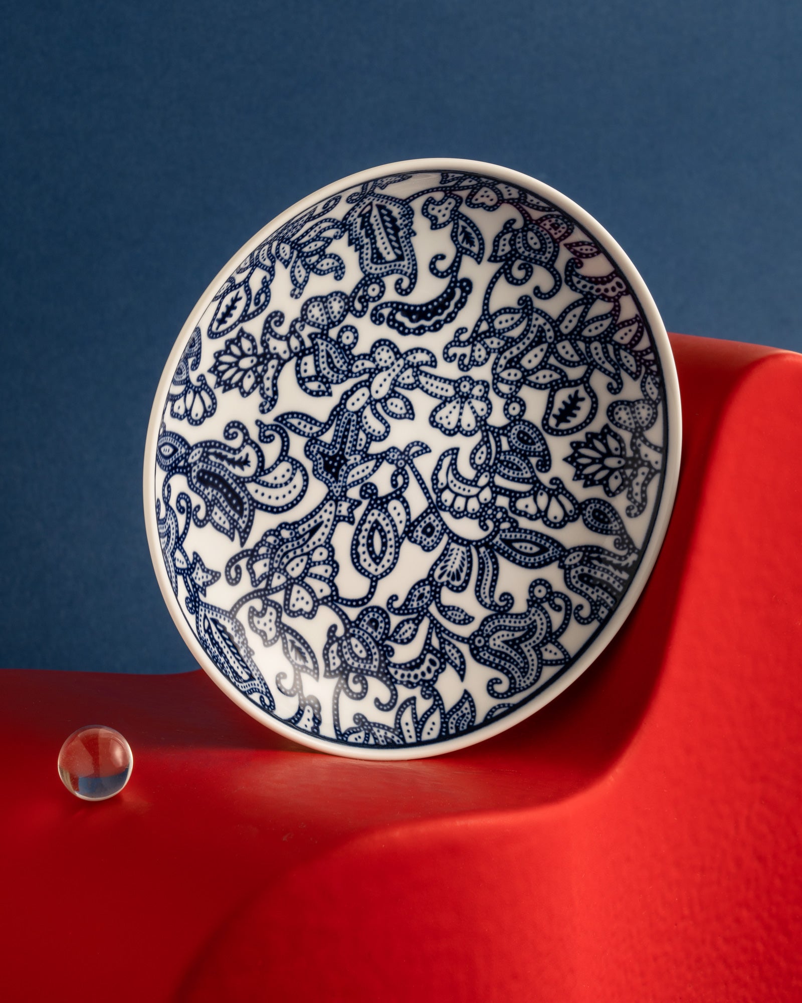 Kebaya Bleu - White Porcelain Plate (15cm)