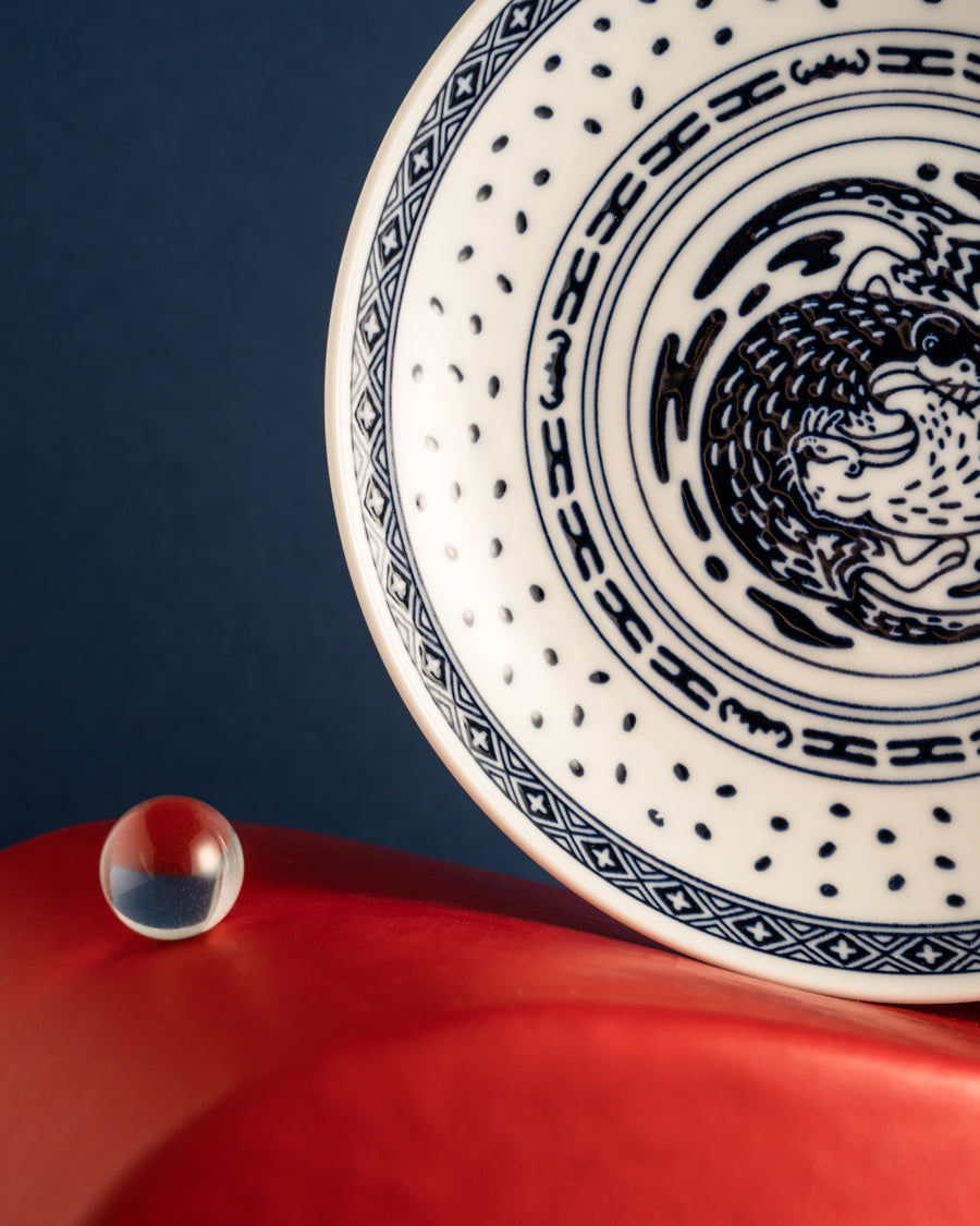Patterns of Our Time - Otters Rice Grain Porcelain Plate (15cm ...