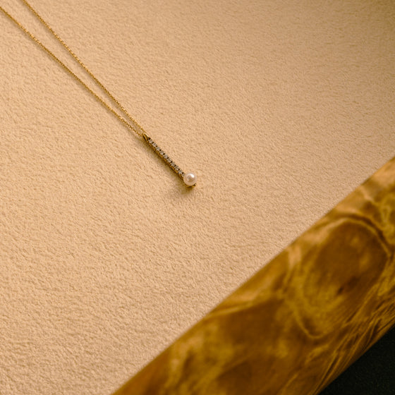 Freshwater Pearl Diamond Necklace