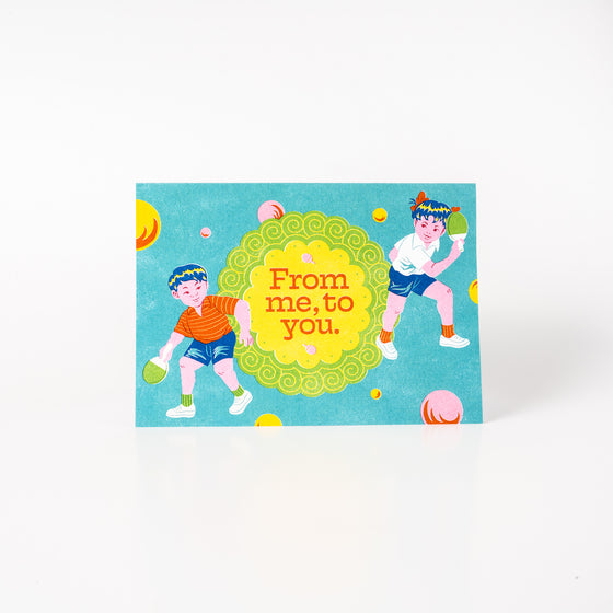 Ping Pong Boy & Girl Card