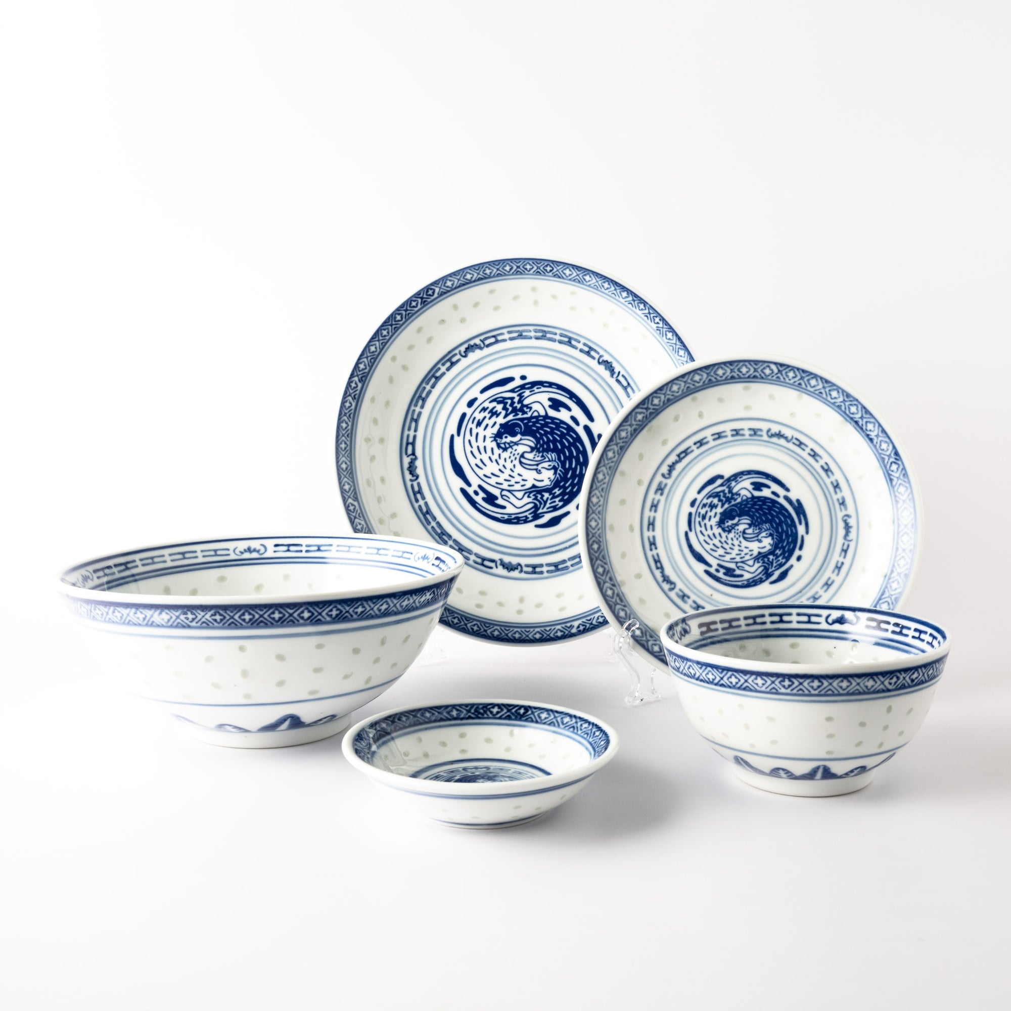 Otters Rice Grain Porcelain - Noodle Bowl (Set of 2)