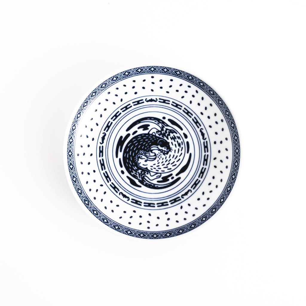 Patterns of Our Time - Otters Rice Grain Porcelain Plate (15cm)