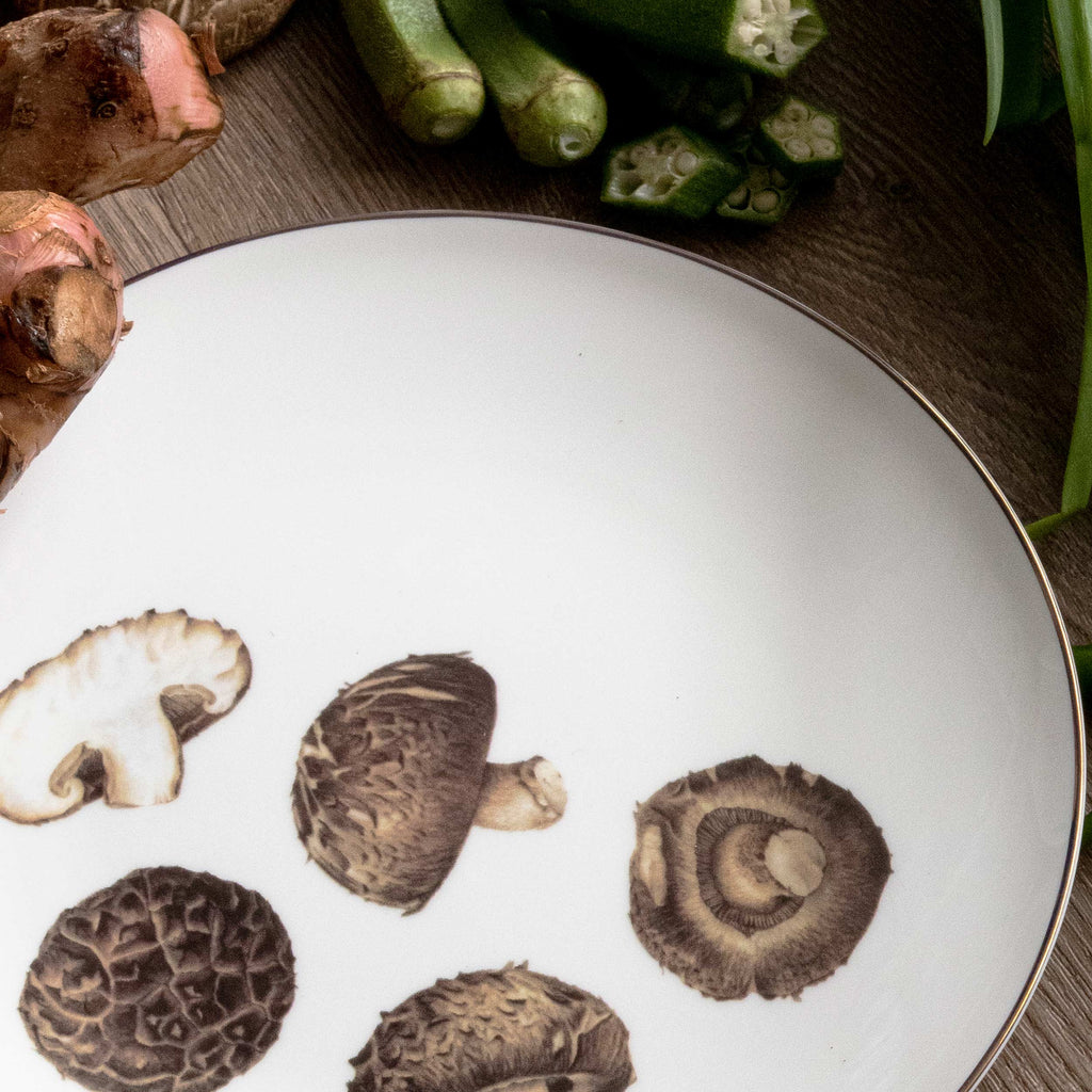 Pasar Botanica- Shiitake 8 Inch Plate