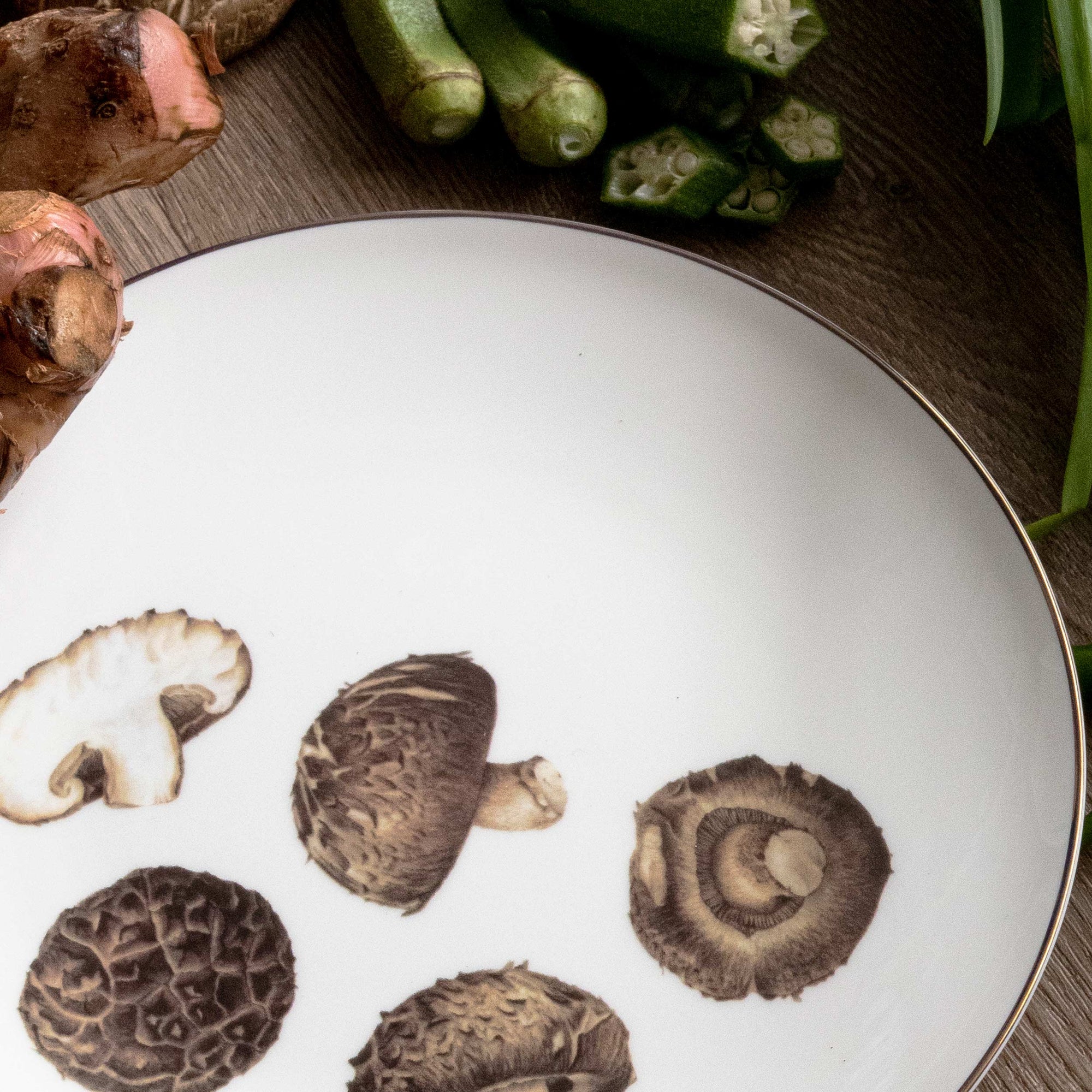 Pasar Botanica- Shiitake 8 Inch Plate