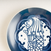 Merlion Kebaya - Blue Porcelain Sauce Dish (10.8cm)
